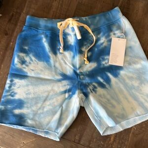 NWT Blue Spiral Tie Dye fleece Skater short by Warm Fun/ Penfield Collection